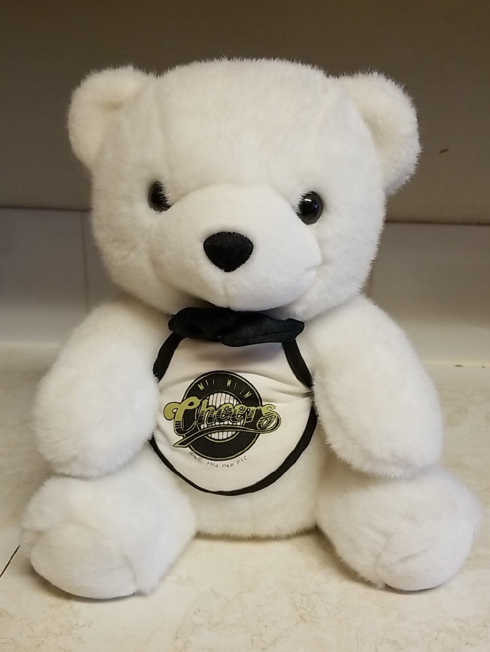 Cheers Television Show Plush White Apron Teddy Bear Vintage 1994 Rare
